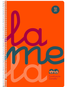 CUADERNO ESPIRAL 4º 80H 90G 3MM NARANJA CUADROVIA PP
